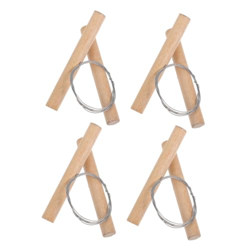 JEWEDECO 4 Stück Teiliges Drahtschneider mit Holzgriff Vielseitiges Töpferwerkzeug aus Stahl Langlebig und Scharf für Käse Teig Skulptur und Modellierung von JEWEDECO