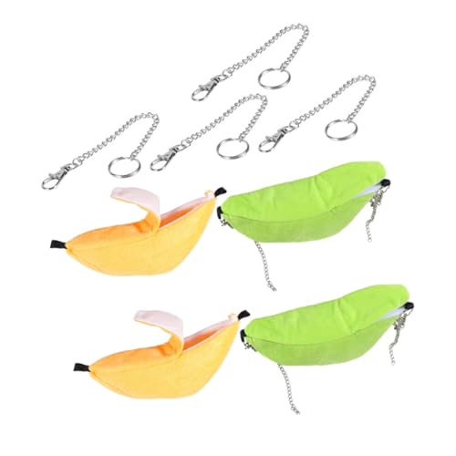 JEWEDECO 4 Stück Teiliges Hamsterbett Hängematte Banane Form Kleines Haustier Kuschelnest Hygienisch Pflegeleicht Platzsparend für Käfige Fördert Spielerische Erkundung und Komfortables JEWEDECO 4 Stück Teiliges Hamsterbett Hängematte Banane Form Kleines Haustier Kuschelnest Hygienisch Pflegeleicht Platzsparend für Käfige Fördert Spielerische Erkundung und Komfortables von JEWEDECO