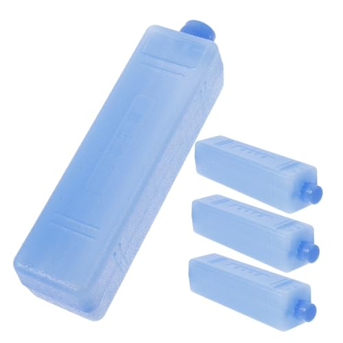JEWEDECO 4 Stück Wiederverwendbare Kühlakkus aus Sicherem Gummi für Kühlbox und Kühltasche Effektive Kühlung bei Transport von Lebensmitteln für und Camping Klein und Nachfüllbar von JEWEDECO