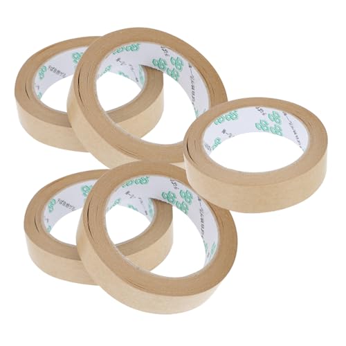 JEWEDECO 5 Stück Kraftpapier packband Stark Haftendes Wasserfestes Verpackungsband für Kartonversiegelung Umweltfreundliches Paketklebeband mit Glatter Oberfläche und Reißfester Klebkraft JEWEDECO 5 Stück Kraftpapier packband Stark Haftendes Wasserfestes Verpackungsband für Kartonversiegelung Umweltfreundliches Paketklebeband mit Glatter Oberfläche und Reißfester Klebkraft von JEWEDECO