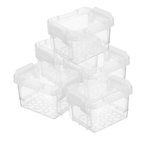 JEWEDECO 5 Stück Teiliges Stapelbare Transparente Aufbewahrungsboxen mit Deckel Kleine Organizer für Schmuck Basteln Büro und Nähen Platzsparende Klare Kunststoffboxen für Zuhause und JEWEDECO 5 Stück Teiliges Stapelbare Transparente Aufbewahrungsboxen mit Deckel Kleine Organizer für Schmuck Basteln Büro und Nähen Platzsparende Klare Kunststoffboxen für Zuhause und von JEWEDECO
