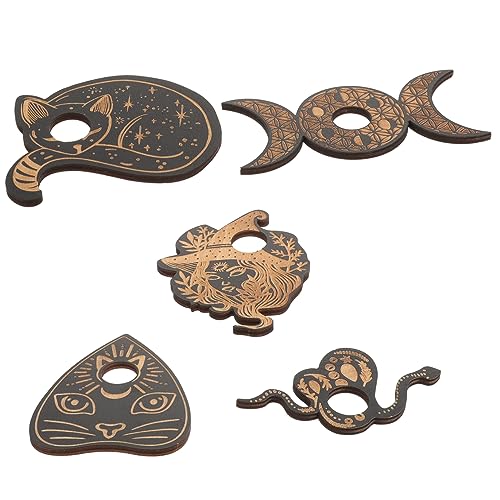 JEWEDECO 5stücke Teiliges Holzständer Für Kristallkugeln Elegante Kristallkugelhalter Aus Holz Für Dekoration Und Sammler Stabil Und Für Zuhause Und Büro von JEWEDECO