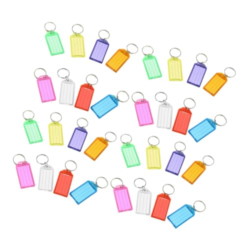 JEWEDECO 50 Stück Teiliges Buntes Reisegepäckanhänger Wasserfeste Robuste Koffer Taschenetiketten mit Beschreibbarer Fläche Langlebig und Sichtbar für Koffer Handtaschen und Schlüssel von JEWEDECO