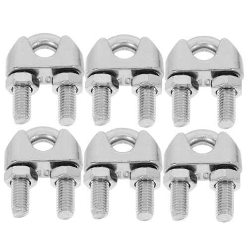 JEWEDECO 6 Stück Teiliges Drahtseil Kabelklemme Seilklemmen Robuste U Klemmen für Sicheres Kabelmanagement und Einfache Installation ohne Werkzeuge JEWEDECO 6 Stück Teiliges Drahtseil Kabelklemme Seilklemmen Robuste U Klemmen für Sicheres Kabelmanagement und Einfache Installation ohne Werkzeuge von JEWEDECO