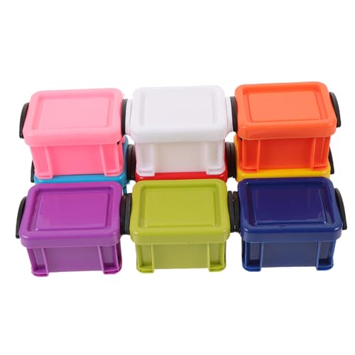 JEWEDECO 9 Stück Teiliges Aufbewahrungsboxen mit Kunststoffbehälter für Schmuck Kosmetik und Kleinteile Stapelbare und Transparente Boxen für Effektive Organisation von JEWEDECO