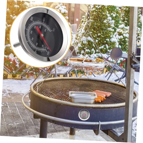 JEWEDECO Bimetall Bbq Ofenthermometer aus Edelstahl Robustes Grill Küchenthermometer Leichtes Zuverlässiges Temperaturmessgerät für Fleisch Backofen Holzofen Geeignet JEWEDECO Bimetall Bbq Ofenthermometer aus Edelstahl Robustes Grill Küchenthermometer Leichtes Zuverlässiges Temperaturmessgerät für Fleisch Backofen Holzofen Geeignet von JEWEDECO