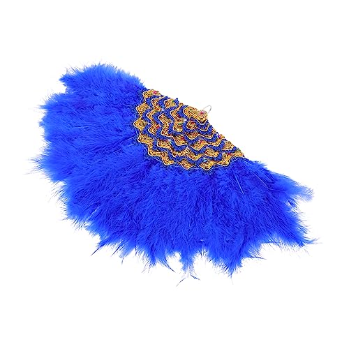 JEWEDECO Braut Federfächer für Hochzeiten Eleganter Handfächer Blau für Bühnenaufführungen und Partys Perfektes Kostümzubehör für Frauen und Vielseitig Einsetzbar JEWEDECO Braut Federfächer für Hochzeiten Eleganter Handfächer Blau für Bühnenaufführungen und Partys Perfektes Kostümzubehör für Frauen und Vielseitig Einsetzbar von JEWEDECO