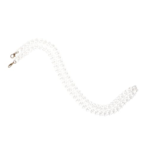 JEWEDECO Ersatz Schulterriemen Transparent mit Karabiner Stilvolle DIY Handtaschen Umhängekette für Damen Einfache Installation Langlebiges Material Passend für Clutches und Taschen JEWEDECO Ersatz Schulterriemen Transparent mit Karabiner Stilvolle DIY Handtaschen Umhängekette für Damen Einfache Installation Langlebiges Material Passend für Clutches und Taschen von JEWEDECO