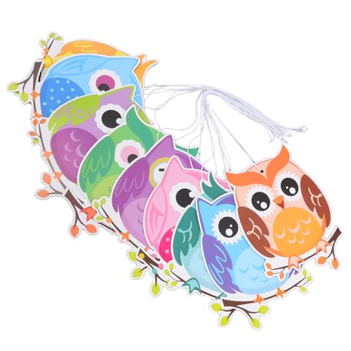 JEWEDECO Eulen Deko Kindergarten Teilig mit Papieranhängern und Baumwollschnur Lichtechte Eulen Party Ornamente für Klassenzimmer und Partydekoration Einfach zu Hängen und Leicht von JEWEDECO