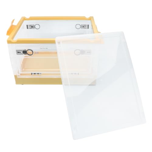 JEWEDECO Faltbare Aufbewahrungsbox Kunststoff Stabiler Organizer für Kleidung Bücher Dorm Storage Haushaltsbox Mango Gelb Klein JEWEDECO Faltbare Aufbewahrungsbox Kunststoff Stabiler Organizer für Kleidung Bücher Dorm Storage Haushaltsbox Mango Gelb Klein von JEWEDECO