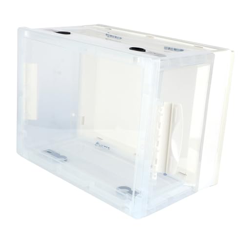 JEWEDECO Faltbare Aufbewahrungsbox aus Kunststoff Kleine Multifunktionale Aufbewahrungskiste mit Transparenter Seitenwand für Bücher Kleidung und Platzsparend für Haushalt und JEWEDECO Faltbare Aufbewahrungsbox aus Kunststoff Kleine Multifunktionale Aufbewahrungskiste mit Transparenter Seitenwand für Bücher Kleidung und Platzsparend für Haushalt und von JEWEDECO