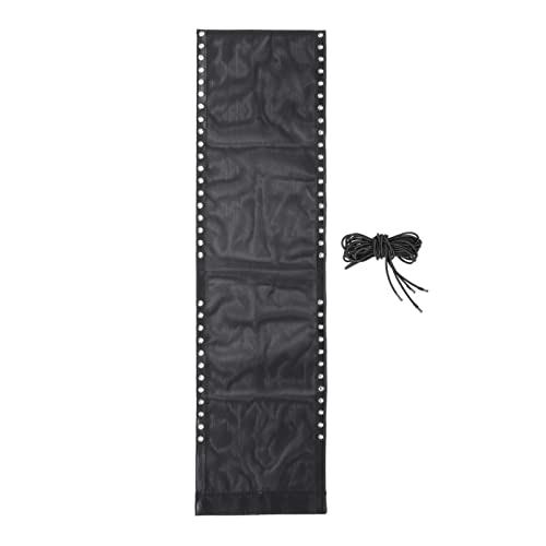 JEWEDECO Ersatzstoff Für Liegestuhl 160 Stück 43cm Atmungsaktiver Reparaturstoff Für Terrassenliege Schwarz Einfach Zu Reinigen Und Installieren Für Gartenstühle Und Loungesessel von JEWEDECO