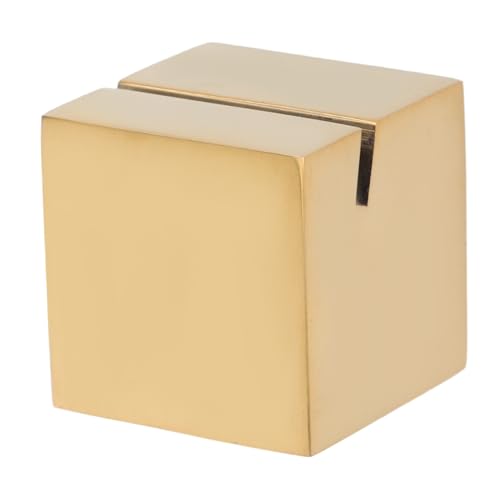 JEWEDECO Goldener Tischkartenhalter Quadratisch Freistehend Platzsparend Vielseitig Nutzbar für Tischnummern Memo Notizen Menükarten Eleganter Sitzplatzhalter für Hochzeit Restaurant Büro von JEWEDECO
