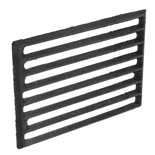 JEWEDECO Hitzebeständiger Rechteckiger Feuerrost aus Metall Verstärkter Grillrost für Kaminofen und Outdoor Barbecue Stabiler Feuerrost für Vielseitig für Grillgerichte und Lagerplatz von JEWEDECO