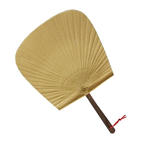 JEWEDECO Japanischer Handgefertigter Bambus-rundfächer mit Papierbespannung Langlebig Retro Stil Praktischer und Dekorativer Fächer für Kulturinteressierte und Traditionelle Anlässe von JEWEDECO