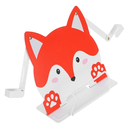JEWEDECO Kinderbuchständer Fuchs design Tragbarer Leichter Desktop Buchhalter für Kochbücher Noten und Dokumente Vielseitiger Leseständer für Hause Schule und Unterwegs von JEWEDECO
