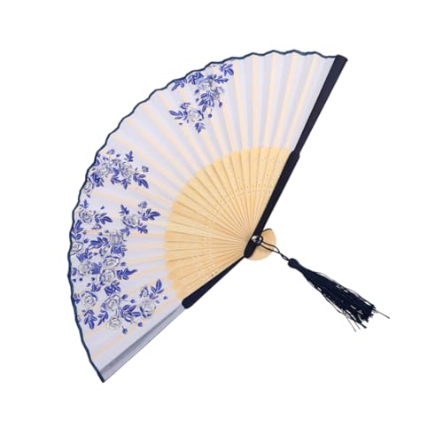 JEWEDECO Klassischer Chinesischer Fächer Faltbar Langlebig Dekorativ Einzigartiges Ornament für Frauen Kleine Handfächer Vintage Faltbarer Tanzfächer JEWEDECO Klassischer Chinesischer Fächer Faltbar Langlebig Dekorativ Einzigartiges Ornament für Frauen Kleine Handfächer Vintage Faltbarer Tanzfächer von JEWEDECO