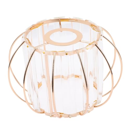 JEWEDECO Kristallglas Lampenschirm Goldfarben Lichtschutz Käfig Glas Lampenabdeckung für Wohnzimmer Schlafzimmer Esszimmer Deckenleuchte Dekorative Lichtabdeckung von JEWEDECO