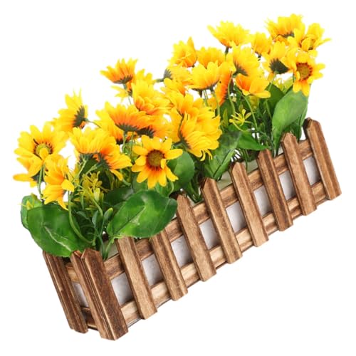 JEWEDECO Künstliche Sonnenblumen Deko mit Natürlichem Aussehen Langlebig und Pflegeleicht für Innenräume und Klassenzimmer Realistische Seidenblumen für Wand Eckgestaltung Wetterfest und von JEWEDECO