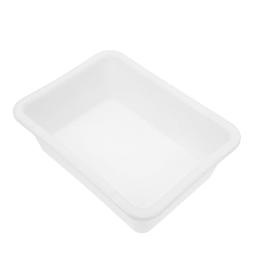 JEWEDECO Labortablett Säurebeständige Ablage Kunststofftablett Laborwerkzeug Säurebeständiges Tablett Plastikschale quadratisches Tablett Ablageplatte aus Kunststoff Mischtablett Weiß von JEWEDECO