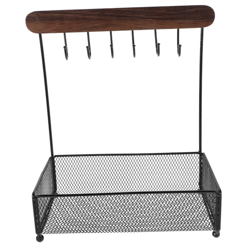 JEWEDECO Lagerregal Bücherregal-Organizer Stehendes Regal Küchenschrankregal Küchenlagerständer Aufhängespeicher Regale Für Den Schreibtisch Regal Schreibtisch Tischregal Schwarz von JEWEDECO