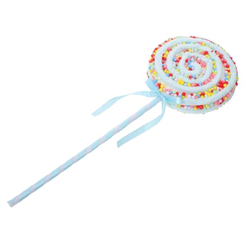 JEWEDECO Lollipop Fotorequisit Realistischer Fake Lollipop Für Party Deko Und Cosplay Mittelgroßer Blauer Lutscher Als Festliche Verzierung Für Fotografie Und Veranstaltungen von JEWEDECO