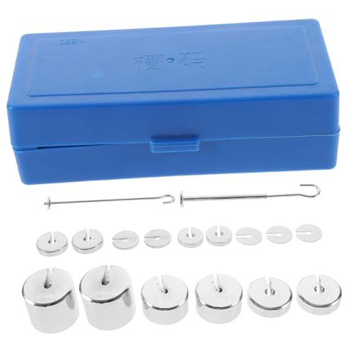JEWEDECO Metall-schlitzgewichte Aufhänger Für Physikexperimente Labor-gewichtssatz Inklusive Aufbewahrungsbox Als Lehrmittel von JEWEDECO