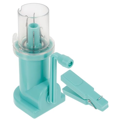 JEWEDECO Mini Handbetriebene Strickmaschine Handkurbel DIY Strickwerkzeug für Anfänger Kunststoff Spule Garnwickler Tragbare Handstrickmaschine für Wolle und Bastelarbeiten Zuhause von JEWEDECO