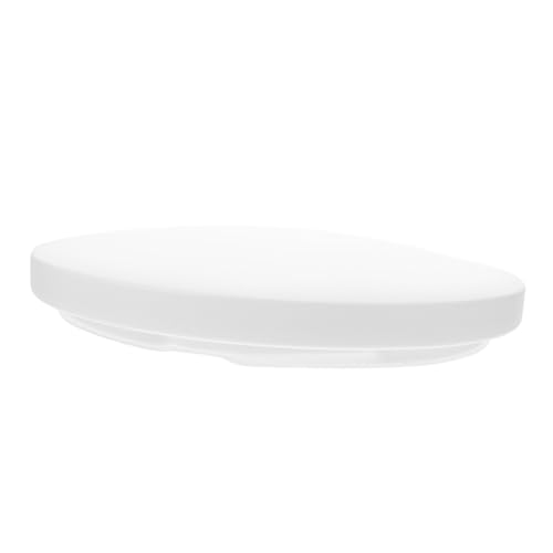 JEWEDECO Minimalistischer Flush Mount Deckenlampenschirm aus Kunststoff Stabiles Design mit Drehverschluss Blendfreier Lichtdiffusor Runde Led-abdeckung für Schlafzimmer Wohnzimmer Küche von JEWEDECO