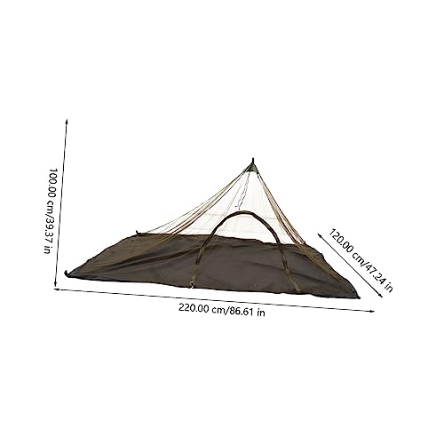 JEWEDECO Moskitonetz Zelt Einperson Hochdichtes Netz mit Reißverschlusstür Wasserdichtem Oxford-Boden Tragbares Dreieck Netz für Outdoor Camping und Reisen von JEWEDECO