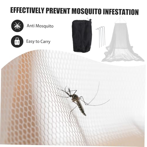 JEWEDECO Outdoor Moskitonetz Zelt Weiß Wasserabweisend Hochdichtes Tragbar mit Erdankern Geeignet für Camping Reise Schutz vor Insekten und Mücken von JEWEDECO