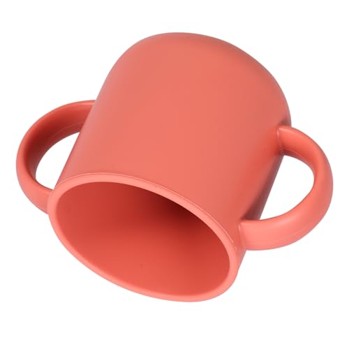 JEWEDECO Trinkbecher mit Doppelgriffen Auslaufsicher Kindgerecht frei Lernbecher für Kleinkinder und Junge Mädchen Robust Leichter Wasser Milchbecher in Lebendigem Orange für von JEWEDECO