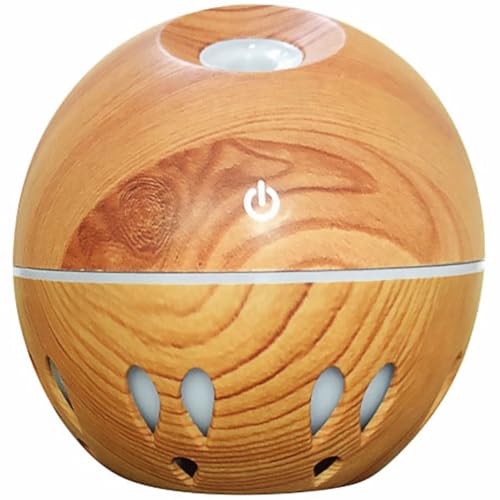 JEWEDECO Diffusor Luftbefeuchter Mini Aroma Diffuser Leiser Dekorativer Luftbefeuchter Für Ätherische Öle Holzoptik，Aroma Diffuser, Handgefertigt Glas Diffusor Für Büro Und Zuhause von JEWEDECO