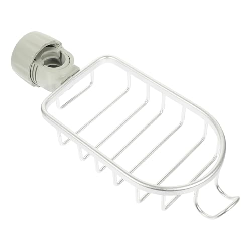 JEWEDECO Wasserhahn Schwammhalter Aluminium und Abs Punch frei Küchenablage Spülbecken Organizer Für Enge Bereiche Waschbecken Regal Praktisch und Langlebig Silber von JEWEDECO