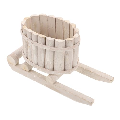 JEWEDECO Weihnachtsschlitten Blumentopf Holz Übertopf Rustikaler Übertopf Outdoor Übertopf Herbst Übertopf Veranda Übertopf Outdoor Korb Übertopf Holzfass Übertopf JEWEDECO Weihnachtsschlitten Blumentopf Holz Übertopf Rustikaler Übertopf Outdoor Übertopf Herbst Übertopf Veranda Übertopf Outdoor Korb Übertopf Holzfass Übertopf von JEWEDECO