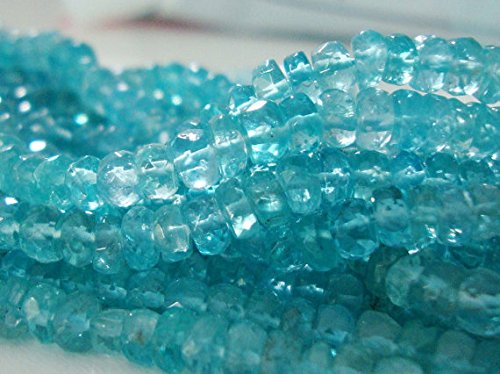 4,5–5 mm, 17,8 cm cm Strang Apatit Rondelles, azure blau Apatit Edelstein, Bio facettiert Rondelle Perlen von JEWEL BEADS