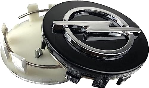 JEWOSS 4 Stück Auto Radnabenkappen für Opel 64mm, Staub Felgendeckel, Radnabenabdeckung, Nabendeckel, Felgenkappen, Wheel Hub Caps mit Logo,Black von JEWOSS