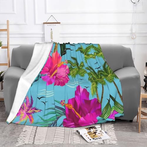 JEWOSS Hello Hawaii Print Anti-Pilling Flanell Decke Super Weiche Superfine Wolle Decke Bettwäsche von JEWOSS