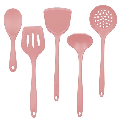 JEXUUD Reine Farbe Braten Backspatel Schlitzschaufel 5 Stück/Pack Silikon Küchenutensilien Set Kochgeschirr zum Kochen von Lebensmitteln JEXUUD Reine Farbe Braten Backspatel Schlitzschaufel 5 Stück/Pack Silikon Küchenutensilien Set Kochgeschirr zum Kochen von Lebensmitteln von JEXUUD