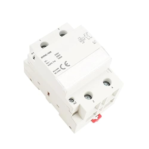 JEYPINDII 2-poliger 100A Modularschütz 2NO 2NC 1NO1NC 220V 110V 24V Schütz Schienentyp 50/60Hz(2P 100A 2NO 230VAC) von JEYPINDII