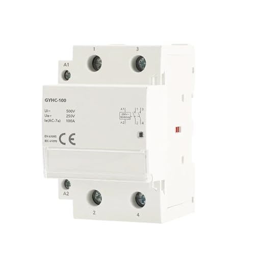 JEYPINDII 2Phase 100A AC Schütz 220V 230V Schiene Modulare Schütz Schalter Controller(2P 100A 2NC 230VAC) von JEYPINDII