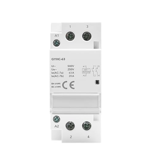 JEYPINDII Modulares Schütz 2P 40A 63A 2NO oder 2NC oder 1NO1NC Schienenmontage AC220V 230V(2P 63A 1NO1NC 220V) von JEYPINDII