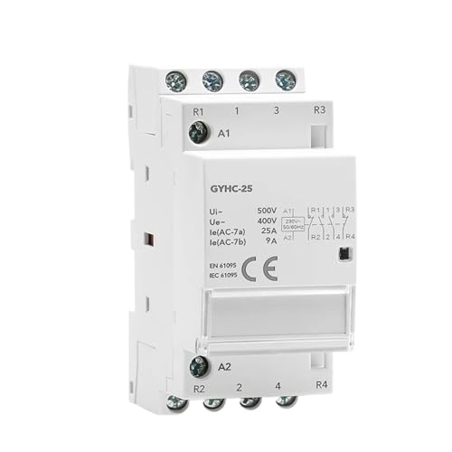 JEYPINDII Schienenmodul-Schütz AC230V 4P 25A 4NO 2NO2NC 3NO1NC 50/60Hz 3P 25A 3NO(4P 25A 2NO2NC) von JEYPINDII