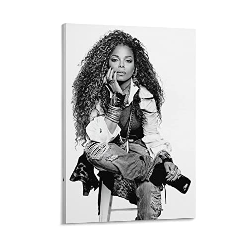 JEYUAN Bild Auf Leinwand 40 * 60cm Senza Cornice Hip Hop Star Janet Jackson Poster 6 Camera da letto familiare Studio Camera Decor Poster von JEYUAN