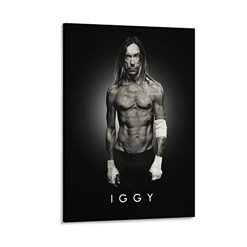 JEYUAN Bild Auf Leinwand Iggy Pop-Leinwand-Malerei, Wandkunst, Poster, Schlafzimmer, Heimdekoration 60x90cm Kein Rahmen von JEYUAN