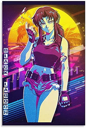 JEYUAN Leinwand Bilder Black Lagoon Retro Poster e Wall Art Modern Family Bedroom Decor 60x90cm Senza Cornice JEYUAN Leinwand Bilder Black Lagoon Retro Poster e Wall Art Modern Family Bedroom Decor 60x90cm Senza Cornice von JEYUAN