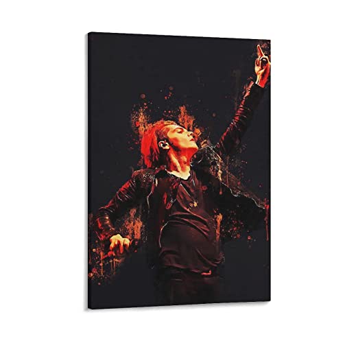 JEYUAN Leinwand Bilder Gerard Way Sänger Poster Leinwand Wand Art Raum Bilder für Schlafzimmer Geschenke Dekor 60x90cm Kein Rahmen von JEYUAN