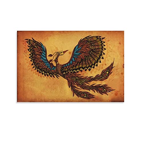 JEYUAN Leinwand Bilder Phoenix Prosperity Unsterblichkeit Günstiger Vogel Posteryle 60x90cm Kein Rahmen von JEYUAN