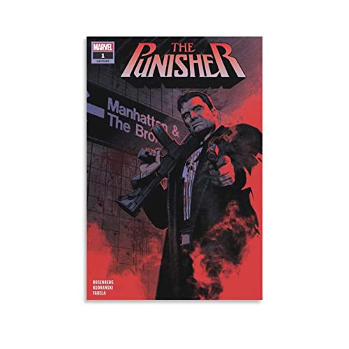 JEYUAN Leinwand Bilder The Punisher Poster Wall Art Wohnzimmer Schlafzimmer Gemälde 60x90cm Kein Rahmen von JEYUAN