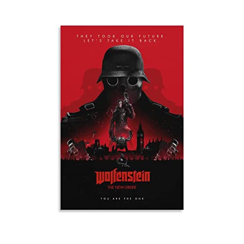 JEYUAN Poster und Drucke 60 * 90cm Senza Cornice Wolfenstein Movie Canvas Art Posters for Room Estetica Cool Wall Decor Art Alternativa Hanging Painting von JEYUAN